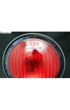 Yuvarlak Oben Stop Lambası Metal Kasa 24 Volt Kırmızı Yuvarlak Oben Stop Lambası Metal Kasa 24 Volt Kırmızı