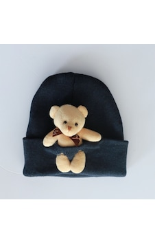 Bidigago Peluş Ayıcıklı Renkli Çocuk Bere Lacivert Bidigago Peluş Ayıcıklı Renkli Çocuk Bere Lacivert