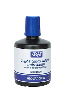 Kraf Beyaz Tahta Kalemi Mürekkebi 100ml Mavi 450g Kraf Beyaz Tahta Kalemi Mürekkebi 100ml Mavi 450g