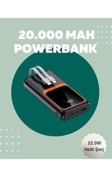 Dijital Ekranlı 20.000 Mah Powerbank 22.5w Hızlı Şarj + Çoklu Bağlantı Seçeneği Yeni Nesil Çok Renkli Dijital Ekranlı 20.000 Mah Powerbank 22.5w Hızlı Şarj + Çoklu Bağlantı Seçeneği Yeni Nesil Çok Renkli
