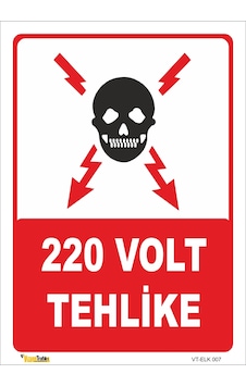 220 Volt Tehlike - Isg Levhası Levha 25x35 Cm Dekota 3 Mm 220 Volt Tehlike - Isg Levhası Levha 25x35 Cm Dekota 3 Mm