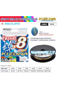 Kizuna 56119 Pe 150m Alb Construction X8 Multi Color 0,19 Kizuna 56119 Pe 150m Alb Construction X8 Multi Color 0,19