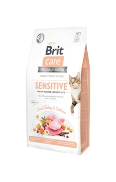 Brit Care Sensitive Hipoalerjenik Hindili Ve Somonlu Tahılsız Yetişkin Kedi Maması 7kg Brit Care Sensitive Hipoalerjenik Hindili Ve Somonlu Tahılsız Yetişkin Kedi Maması 7kg