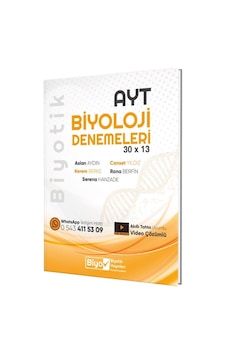 2027 Biyotik Yayınları Ayt Biyoloji 30 X 13 Denemeleri 2027 Biyotik Yayınları Ayt Biyoloji 30 X 13 Denemeleri