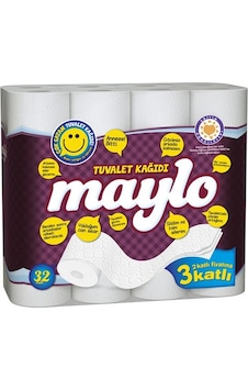 Maylo Üç Katlı Tuvalet Kağıdı 32 Rulo Maylo Üç Katlı Tuvalet Kağıdı 32 Rulo