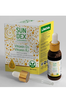 Sundex Vitamin D3 K2 Bitkisel Kaynaklı 500 Damla 20 ML