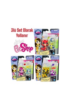 Miniş Littlest Petshop Tam 3 Paket Bırlıkte Lisanslı Kutulu Minişler Oyuncak Seti