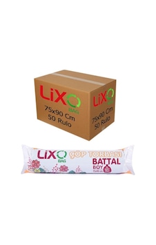 Lixo Çöp Torbası Battal Boy 75*90 150 GR* 50 Lİ Lixo Çöp Torbası Battal Boy 75*90 150 GR* 50 Lİ