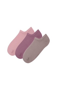 Suwen Görünmez 3 Lü Modal Sneaker Çorap Sc1228366 Mor - Pembe - Kahverengi