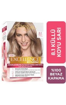 Loreal Excellence Saç Boyası 8.1 Koyu Küllü Sarı Loreal Excellence Saç Boyası 8.1 Koyu Küllü Sarı