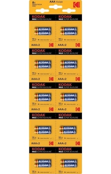 Kodak 20 Adet Max Super Alkalin 2 Li Ayrılabilir Kartela İnce Pil Kodak 20 Adet Max Super Alkalin 2 Li Ayrılabilir Kartela İnce Pil