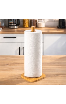 Porsima Pbt-352 Bambu Kağıt Havluluk Dekoratif Peçetelik Rulo Kağıt Havlu Standı Ahşap Kağıt Havluluk Açık Ahşap