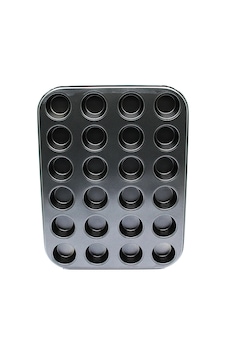 24 Gözlü Metal Siyah Muffin Kek Kalıbı .