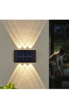 6 Ledli Solar Duvar Lamba Dekorasyon Aydınlatma Bceec