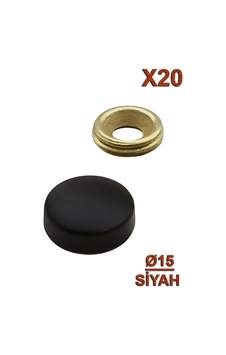 Metal Vida Kapama Q15 Siyah 20 Adet Metal Vida Kapama Q15 Siyah 20 Adet
