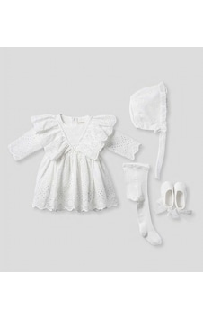 Pugi Baby Kız Bebek Şık Dantelli Mevlüt / Özel Gün Elbisesi Beyaz2 Pugi Baby Kız Bebek Şık Dantelli Mevlüt / Özel Gün Elbisesi Beyaz2