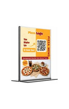 Pizza Qr Menü Standı T Tipi A6 10 15 Cm + Qr Menü Yazılımı Beyaz Beyaz Pizza Qr Menü Standı T Tipi A6 10 15 Cm + Qr Menü Yazılımı Beyaz Beyaz