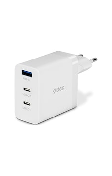 Ttec Smartcharger Trio Gan 65w Pd Seyahat Hızlı Şarj Aleti 2 Usb-c+usb-a-beyaz