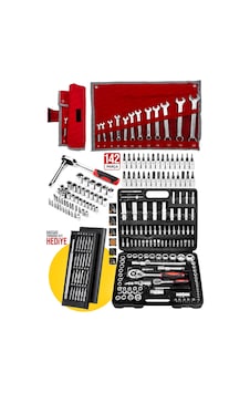 Premium 142 Parça 1/2 1/4 Cırcırlı Lokma Anahtar Takımı, 12 Parça Kombine Set 6-22 Premium 142 Parça 1/2 1/4 Cırcırlı Lokma Anahtar Takımı, 12 Parça Kombine Set 6-22