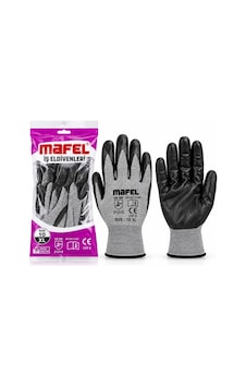 12 Adet Zebra Gri Siyah No 10 Xl Nitril İşçi Eldiven Poşetli Ambalaj Kesilme Direnç Standart 12 Adet Zebra Gri Siyah No 10 Xl Nitril İşçi Eldiven Poşetli Ambalaj Kesilme Direnç Standart