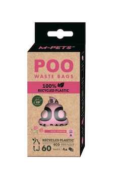 M-pets Poo %100 Recycled Dışkı Poşeti Gül Kokulu 4x15 Yaprak M-pets Poo %100 Recycled Dışkı Poşeti Gül Kokulu 4x15 Yaprak