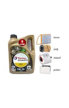 Total Quartz Ineo Ecs 5W-30 Partiküllü Motor Yağı 4 L + Peugeot 208 1.4 Dizel Yağ Bakım Seti Total Quartz Ineo Ecs 5W-30 Partiküllü Motor Yağı 4 L + Peugeot 208 1.4 Dizel Yağ Bakım Seti