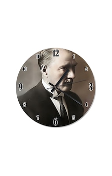 Mustafa Kemal Atatürk Analog Duvar Saati Çok Renkli Mustafa Kemal Atatürk Analog Duvar Saati Çok Renkli