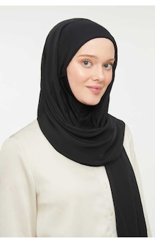 Melodi Scarf Kadın Tesettür Hijab Boneli Şifon Şal Siyah Siyah Melodi Scarf Kadın Tesettür Hijab Boneli Şifon Şal Siyah Siyah