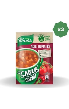 Knorr Çabuk Çorba Acılı Domates - 3 Adet Knorr Çabuk Çorba Acılı Domates - 3 Adet