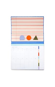 Kikkerland Inkerie Retro-design Weekly Desk Planner Haftalık Planlama Seti Mavi