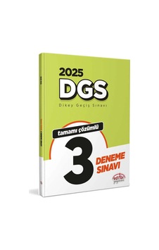Editör Yayınları 2025 Dgs Tamamı Çözümlü 3 Deneme Sınavı