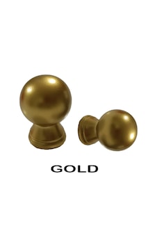 Perdemix Ahşap Rustik Top Başlık 2 Adet Gold Perdemix Ahşap Rustik Top Başlık 2 Adet Gold