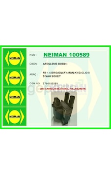 Ateşleme Bobini R9 1.4 Broadway - Megane - Kangoo - Clio 2 Siyah Soket Ateşleme Bobini R9 1.4 Broadway - Megane - Kangoo - Clio 2 Siyah Soket