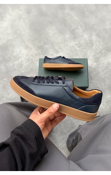 Flaw Bağcıklı Deri Sneaker Lacivert-28316 Lacivert Flaw Bağcıklı Deri Sneaker Lacivert-28316 Lacivert