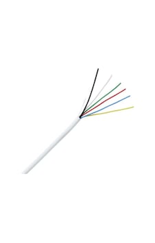 Mekas 6x0,22 Mm Lıycy Diafon Kablosu Beyaz 6 Damarlı 25 Metre