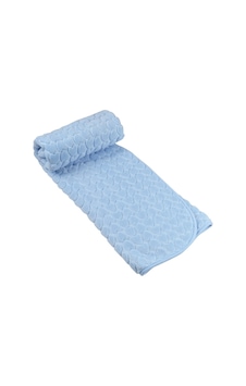Nivemes Home Mavi Kalpli 100X120 Bebek Battaniyesi Merinos