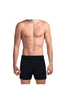 The Don Exclusive Yırtmaçlı Erkek Boxer Siyah Siyah