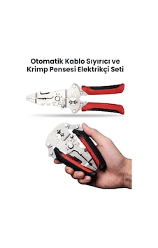 Katlanır Kompakt Tasarım Çok Fonksiyonlu Kablo Sıyırma Ve Sıkma Pensesi Kırmızı Kablo Sıyırıcı Kablo Soyucu