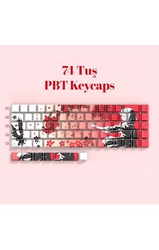 74 Tuş Yan Baskılı Termal Süblimasyon Pbt Manyetik-mekanik Klavye Tuşları Klavye Keycaps 74 Tuş Yan Baskılı Termal Süblimasyon Pbt Manyetik-mekanik Klavye Tuşları Klavye Keycaps