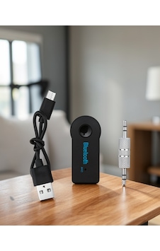 Kablosuz Bluetooth Aux Araç Kiti, Siyah, Hafıza Kartlı Kablosuz Bluetooth Aux Araç Kiti, Siyah, Hafıza Kartlı
