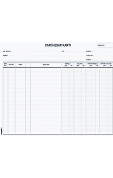 Özkan - Cari Hesap Kartı Küçük Özkan - Cari Hesap Kartı Küçük