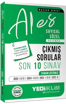 Yediiklim 2026 Ales Sayısal Sözel Yetenek Tamamı Çözümlü Son 10 Sınav Çıkmış Sorular Yediiklim 2026 Ales Sayısal Sözel Yetenek Tamamı Çözümlü Son 10 Sınav Çıkmış Sorular