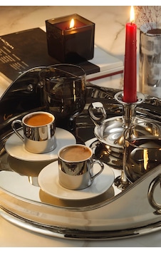 Kütahya Porselen Rüya 4 Parça 2 Kişilik Kahve Takımı Platin