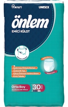 Önlem Emici Külot Hasta Bezi Orta Boy M 30'Lu Önlem Emici Külot Hasta Bezi Orta Boy M 30'Lu