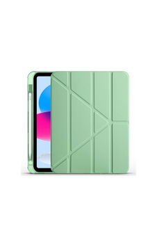 Aksesuarcim Apple iPad Uyumlu 11. 2025 İle Uyumlu Kılıf Silikon Yumuşak Kalem Bölmeli Esnek 4 Farklı Stand Olabilen Tablet Kılıfı Açık Yeşil Sku: Zeusb0fhj7259l Arka Kapak