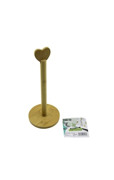 Yuvarlak Altlık - Çap 12cm Ahşap Bambu Kağıt Havluluk Kalp Başlı Sap 28.5cm Yuvarlak Altlık - Çap 12cm Ahşap Bambu Kağıt Havluluk Kalp Başlı Sap 28.5cm