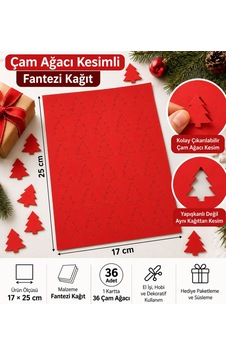 Hazır Kesim Kağıt Çam Ağacı Desen 36 Adet Kırmızı Fantezi Kağıt Süs, Hediye Paketleme, Dekorasyon Ve Hobi Hazır Kesim Kağıt Çam Ağacı Desen 36 Adet Kırmızı Fantezi Kağıt Süs, Hediye Paketleme, Dekorasyon Ve Hobi