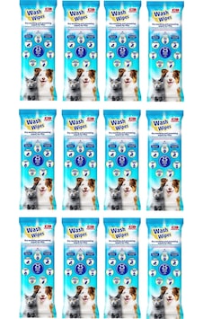 Bio Pet Active Wash Wipes Kuru Yıkama Ve Bakım Havlusu 12 x 25'li Bio Pet Active Wash Wipes Kuru Yıkama Ve Bakım Havlusu 12 x 25'li