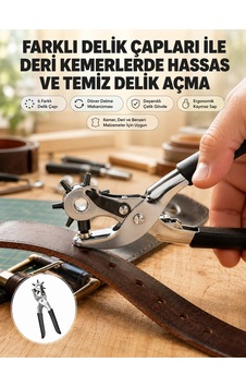 Mey İthalat Deri Delme Pensesi 6 Uçlu Ayarlanabilir Kemer Delme Aleti Profesyonel Kullanım - Mey İthalat Deri Delme Pensesi 6 Uçlu Ayarlanabilir Kemer Delme Aleti Profesyonel Kullanım -