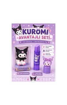 Sanrio Kuromi Karakterli Kalemtıraş Ve Ruj Silgi Seti - 2 Parça Sevimli Kırtasiye Seti Sanrio Kuromi Karakterli Kalemtıraş Ve Ruj Silgi Seti - 2 Parça Sevimli Kırtasiye Seti